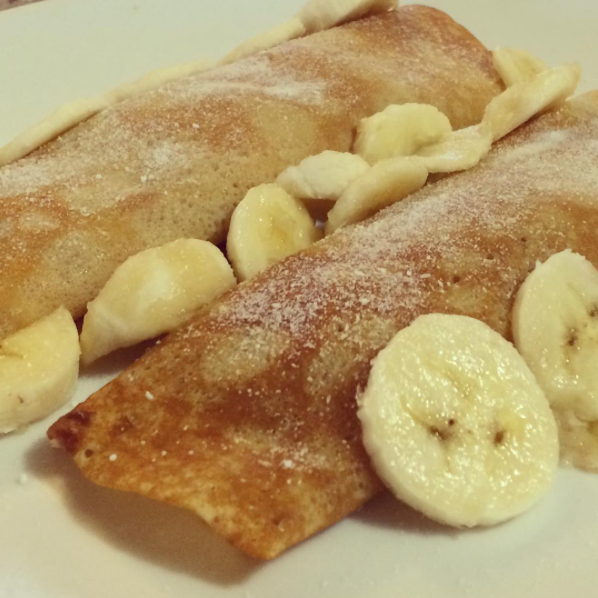 Receta para diabéticos: Crepas de plátano con chocolate